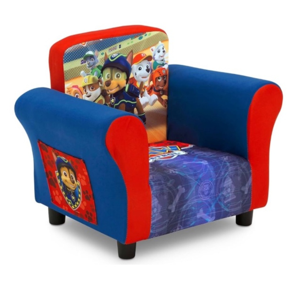 Delta Kids Upholstered Chair - Paw Patrol theme (Blue and Red)